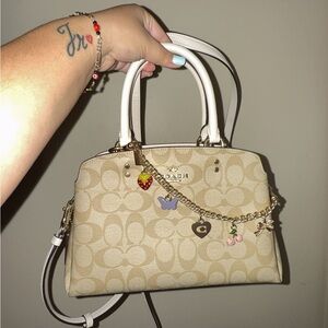 Coach Mini Lillie Carryall in signature canvas with wallet🤍